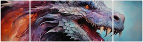 Obraz - Ilustracja przedstawiająca smoka (170x50 cm)