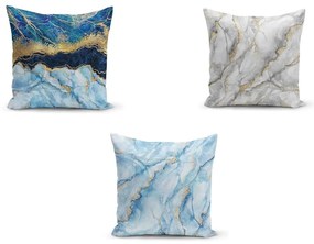 Zestaw 3 poszewek na poduszkę Minimalist Cushion Covers Azuro Cassie, 45x45 cm