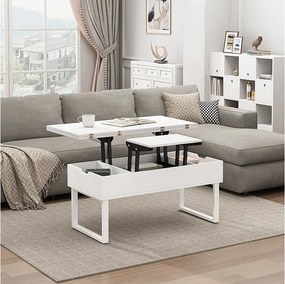 Stolik kawowy biały 100x50x48.5 lifty