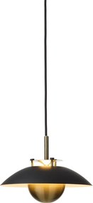 Halo Design 749034-LED ściemnialna lampa wisząca na lince STEPP LED/12W/230V Ø24 cm czarny/mosiądz