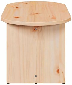 Naturalny drewniany stolik kawowy owalny L7-E75