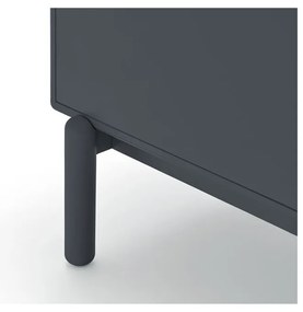 Ciemnoszara niska komoda 137x76 cm Corvo – Teulat
