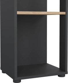 Wąski regał biurowy słupek 4 półki Sign 40 jackson hickory/szary mat