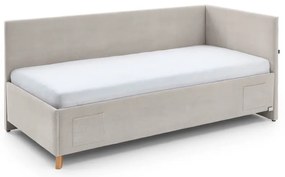 Beżowe narożne łóżko dziecięce ze schowkiem 140x200 cm Cool – Meise Möbel