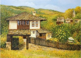 Obraz - Domki letniskowe w lecie (70x50 cm)