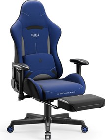 Fotel gamingowy materiałowy granatowy: Diablo X-Starter