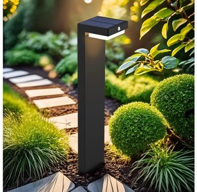 Solight WO7202 - LED Lampa solarna z czujnikiem PALERMO LED/5W/2000mAh IP54 czarny