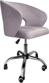 Fotel obrotowy AURA tkanina Welur krzesło biurowe : Kolor Stelaża - Chrom, Kolor tkaniny - VELVET - MG55, Typ siedziska - Siedzisko obrotowe 360°, Typ tkaniny - Velvet