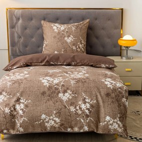 PrzytulneMieszkanie.pl PrzytulneMieszkanie.pl Pościel z mikroflanelu BRONIVA brązowe Rozmiar pościeli: 70 x 90 cm | 140 x 200 cm