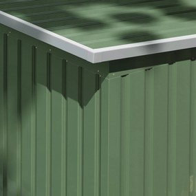 Outsunny Szopa na Narzędzia Ogrodowe Stalowa z Przesuwanymi Drzwiami Przestronna Jasnozielona 277x130x173cm | Aosom PL