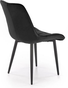 Pikowane aksamitne krzesło do jadalni K580 Halmar