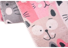 Różowy dywan dziecięcy 80x150 cm Silly Cats – Vitaus