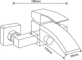 Mexen Libra R45 bateria wannowa z zestawem prysznicowym, czarna - 74513R45-70