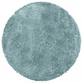 Dywan shaggy Fluffy Super Soft lazurowy 80 cm x 80 cm koło