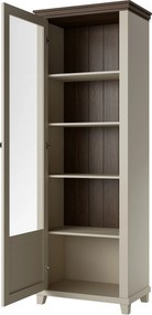 Witryna EVANDRO 200 x 71 cm Stojąca, Nowoczesna witryna do salonu, Beżowy