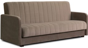 Sofa z Funkcją Spania PORTO Wersalka Rozkładana Dwuosobowa Beżowa Nowoczesna do Salonu