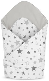 Owijka dziecięca Bellatex Stars szara, 75 x 75 cm