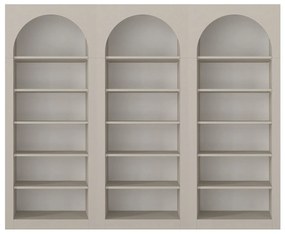 Zestaw 3 regałów z 6 przegródkami - Beżowy - CYMORA