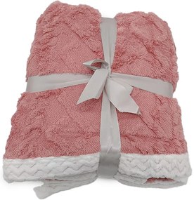 Kocyk z owczej skóry Island różowy, 150 x 200 cm