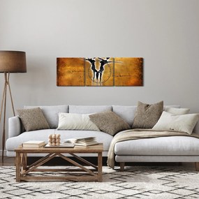 Obraz przedstawiający tańczącą parę (z zegarem) (90x30 cm)