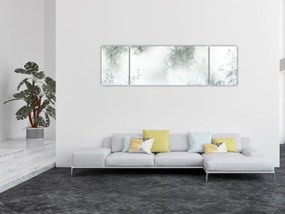 Obraz abstracji liści (170x50 cm)