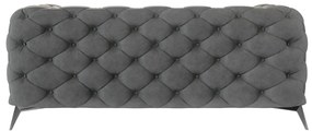 Szara aksamitna sofa 185 cm Chelsea – Ropez