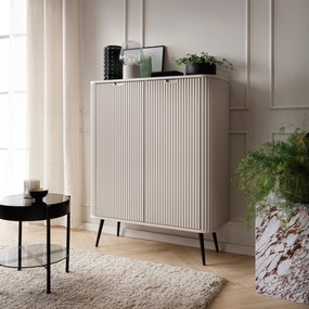 Komoda ZENZERO - Kaszmir / Stelaż czarny / 103 cm
