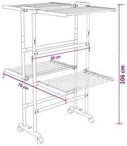Dwupoziomowa suszarka na pranie na kółkach - Osta