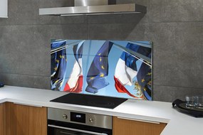 Panel szklany do Kuchni Międzynarodowe Flagi Świata