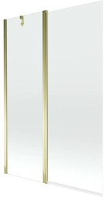 Mexen Flip parawan nawannowy 1-skrzydłowy 120 x 150 cm, transparent, złoty - 894-120-101-50-00