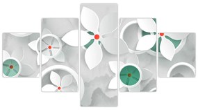 Obraz kwiatowej abstrakcji (125x70 cm)
