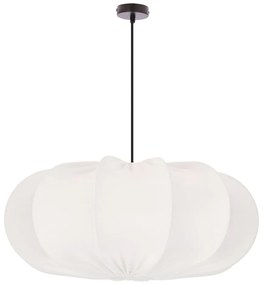 Biała lampa wisząca z tekstylnym kloszem ø 52 cm Cafee – Candellux Lighting