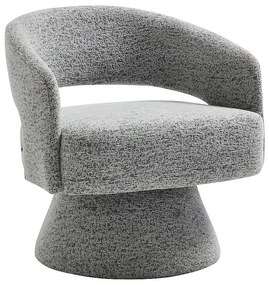 Obrotowy fotel z szarej aksamitnej tkaniny j FEDOTE
