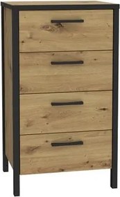 Wąska komoda z 4 szufladami loft Kirikus 214