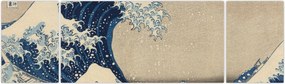 Obraz - Katsushika Hokusai, Under the Wave off Kanagawa, reprodukcje (170x50 cm)