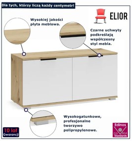 Szafka minimalistyczna na buty dąb artisan + biały T0-N11