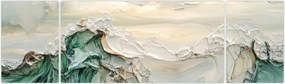 Obraz - 3D abstrakcja morza (170x50 cm)