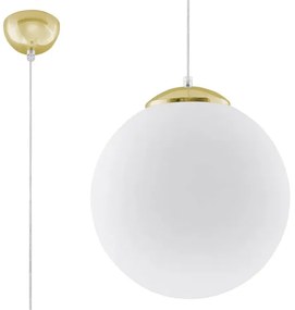 Biało-złota lampa wisząca glamour 30 cm - EXX232 Gida