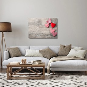 Obraz na szkle - Serca (70x50 cm)