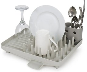 Jasnoszary plastikowy ociekacz 33,5x31,5 cm Duo – Joseph Joseph