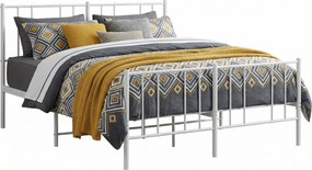 Białe metalowe łóżko w stylu loft 120x200 cm R1-F85