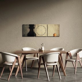 Obraz - Szachy 2 (z zegarem) (90x30 cm)