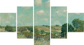 Obraz - Alfred Sisley,  Meadow, reprodukcje (125x70 cm)
