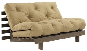 Musztardowobeżowa rozkładana sofa 140 cm Roots – Karup Design
