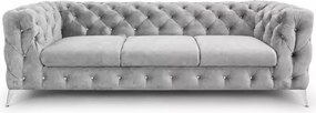 Sofa 3 osobowa Moet głęboko pikowana elegancka do salonu na nóżkach