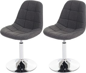 Krzesło do jadalni MCW-A60 (zestaw 2 sztuk),  tekstylny jasnoszary