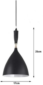 Lampa sufitowa loftowa metalowa wisząca AT1-1SZ-Black