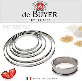 De Buyer 3091.24N okrągła rama do ciasta 24 cm, stal nierdzewna, 24 cm