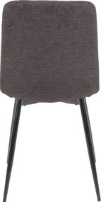 Ciemnoszare krzesło do jadalni ALAN B z czarnymi nogami
