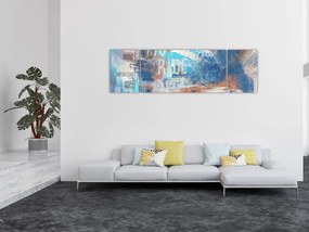 Obraz - Urodzony, by jeździć, niebieskie odcienie (170x50 cm)